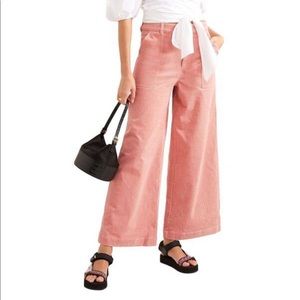 Ganni pink corduroy pants